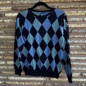 Callaway Golf Apparel by Nordstrom Blue Diamond Argyle Crewneck Sweater